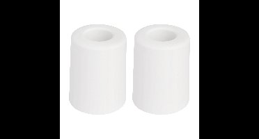 Deltafix Deurbuffer - 2x - deurstopper - wit - rubber - 50 x 35 mm