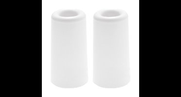 Deltafix Deurbuffer - 2x - deurstopper - wit - rubber - 75 x 40 mm