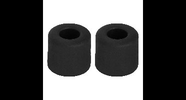 Deltafix Deurbuffer - 2x - deurstopper - zwart - rubber - 30 x 25 mm