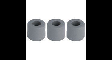 Deltafix Deurbuffer - 3x - deurstopper - grijs - rubber - 30 x 25 mm
