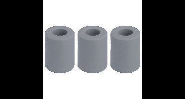 Deltafix Deurbuffer - 3x - deurstopper - grijs - rubber - 50 x 35 mm