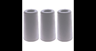 Deltafix Deurbuffer - 3x - deurstopper - grijs - rubber - 75 x 40 mm