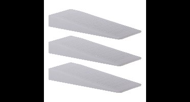 Deltafix Deurwig - 3x - wit - kunststof - 9,5 x 1,3 cm - deurstopper