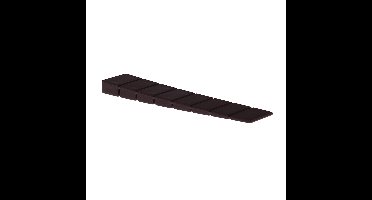 Deltafix Deurwig - 4x - bruin - rubber - 10 x 0,7 cm - deurstopper