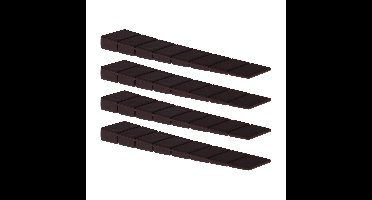 Deltafix Deurwig - 8x - bruin - rubber - 10 x 0,7 cm - deurstopper