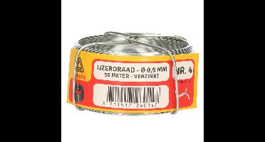 Deltafix IJzerdraad - 1x rol - 0,9 mm x 50 m - verzinkt staal