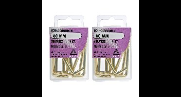 Deltafix Schroefduimen - 18x - vermessingd metaal - 60 mm - ijzerwaren