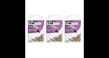 Deltafix Schroefhaken - 45x - vermessingd metaal - 20 mm - ijzerwaren