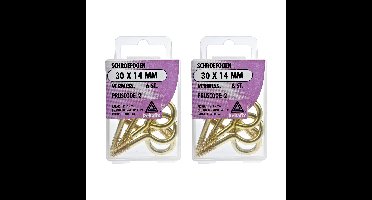 Deltafix Schroefogen - 12x - verzinkt metaal - 30 x 14 mm - ijzerwaren