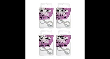 Deltafix Schroefogen - 12x - verzinkt metaal - wit - 30 x 14 mm - ijzerwaren