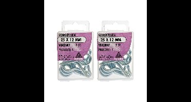Deltafix Schroefogen - 14x - verzinkt metaal - 25 x 12 mm - ijzerwaren