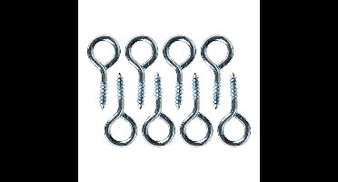 Deltafix Schroefogen - 16x - verzinkt metaal - 20 x 10 mm - ijzerwaren