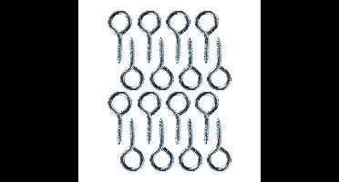 Deltafix Schroefogen - 32x - verzinkt metaal - 12 x 4 mm - ijzerwaren