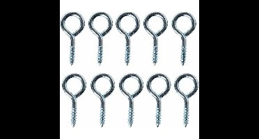 Deltafix Schroefogen - 8x - verzinkt metaal - 20 x 10 mm - ijzerwaren