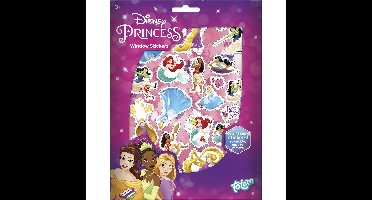 Disney Princess auto raamstickers - 45x stuks - prinsessen thema