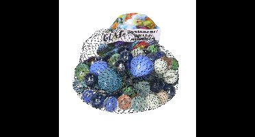 Don Juan Knikkers - 79x stuks - gekleurd - in een netje