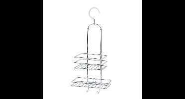 Doucherekje - zilverkleurig - ophangbaar - 25 x 10 x 40 cm