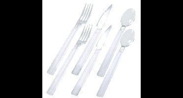 Duni Bestekset - kunststof - 36x - vorken, lepels en messen - plastic