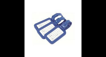 Dunlop Kofferlabels - 9x stuks - blauw - bagagelabels - kunststof