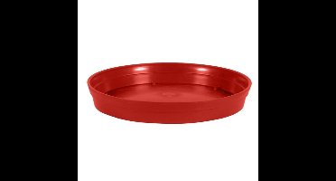 EDA Bloempot onderschaal Toscane - kunststof - rood - D28 cm