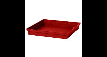 EDA Bloempot - Toscane - onderschaal - rood - L33 x B33 x H5 cm