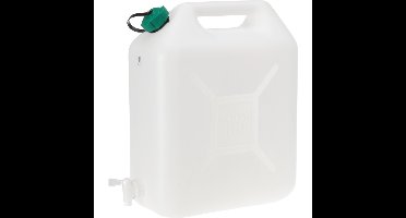 EDA Watertank/jerrycan - 20 liter - voor de camping - transparant