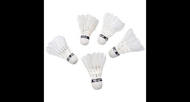 Eddy Toys Badminton Shuttles - 5x stuks - veren - wit