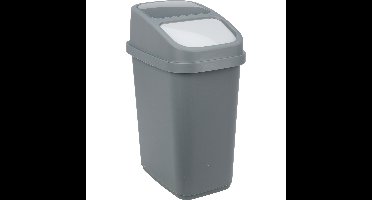 EH aanrecht afvalbak GFT met deksel - donkergrijs - 10L - 18 x 27 x 31 cm