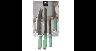 EH chef keuken messen 4 delig - rvs/kunststof - handvat groen
