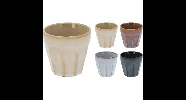 EH luxe gekleurde espresso koffiekopjes - porselein - 4x stuks - 90 ml