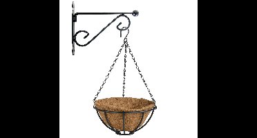 Esschert Design Hanging basket - 25 cm - muurhaak en kokos inlegvel