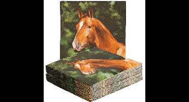 Esschert design papieren servetten - 60x - paard - 33 x 33 cm