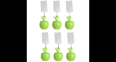 Esschert Design Tafelkleedgewichten appels - 12x - groen - kunststof