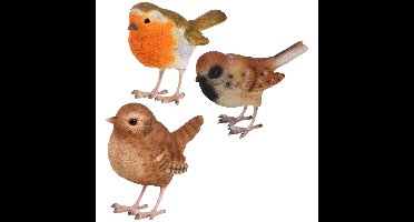 Esschert Design tuinvogel beeldjes set - 3x - ca 10 cm - vogels