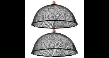 Esschert Design vliegenkap - 3x - zwart - metaal - D43 x H21 cm