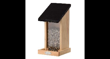 Esschert Design Vogelvoedersilo - muurbevestiging - hout - 29 x 14 cm