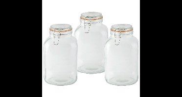 Esschert Design Weckpot - 1x - 3L - glas - D15 x 24 cm - voorraadpot