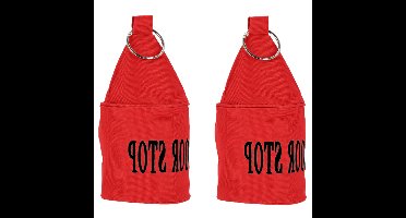 Esschert deurstopper Neon - 2x - 2,5 kg - canvas - rood - 13 x 13 x 28.5 cm