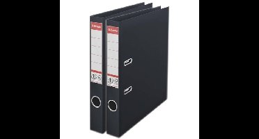Esselte Ringband mappen/ordners - 2x - zwart - A4 - kantoorartikelen
