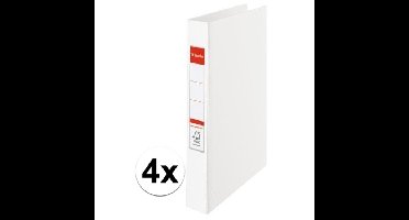 Esselte Ringband mappen/ordners - 4x - wit - A4 - kantoorartikelen
