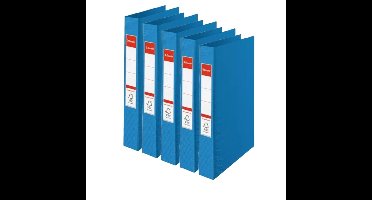 Esselte Ringband mappen/ordners - 5x - blauw - A4 - kantoorartikelen