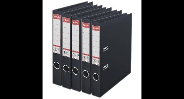 Esselte Ringband mappen/ordners - 5x - zwart - A4 - kantoorartikelen