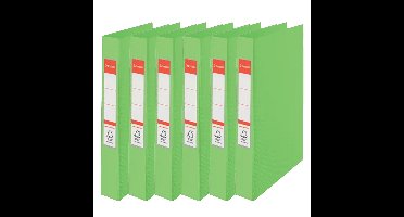 Esselte Ringband mappen/ordners - 6x - groen - A4 - kantoorartikelen