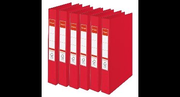 Esselte Ringband mappen/ordners - 6x - rood - A4 - kantoorartikelen