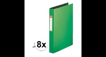Esselte Ringband mappen/ordners - 8x - groen - A4 - kantoorartikelen