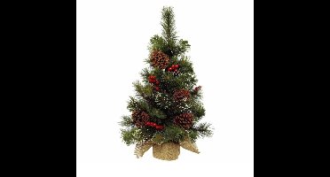 Everlands Ipswich mini kerstboom - H45 cm - met kerstversiering