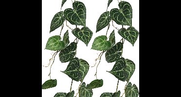 Everlands kunst hangplant klimop/hedera - 4x - 115 cm - groen