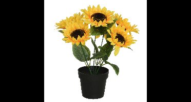 Everlands kunst zonnebloemen 28 cm