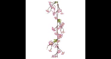 Everlands Kunstbloem/bloesem takken slinger - roze - 187 cm