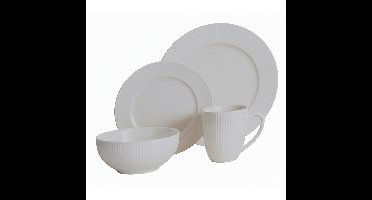 Excellent Houseware 16-Delig Servies - Wit - porselein - 4 pers